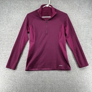 Patagonia Capilene 3 Midweight 1/2 Zip Pullover Women Size XS Burgundy Winter